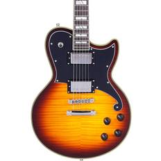 D'Angelico D'angelico Deluxe Series Atlantic Solid Body Electric Guitar With Usa Seymour Duncan Humbuckers And Stopbar Tailpiece Vintage Sunburst