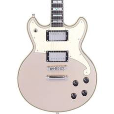 D'Angelico D'angelico Deluxe Series Brighton Solidbody Electric Guitar With Usa Seymour Duncan Humbuckers And Stopbar Tailpiece Desert Gold