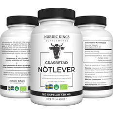 Lever Vitaminer & Mineraler Nordic Kings Supplements Gräsbetad Nötlever 180 stk