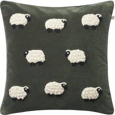 Chhatwal & Jonsson Sheep Kissenbezug Beige, Grün (50x50cm)