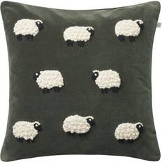 Chhatwal & Jonsson Sheep Kissenbezug Grün, Beige (50x50cm)