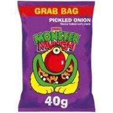 Mega Monster Munch Pickled Onion Snacks 40g