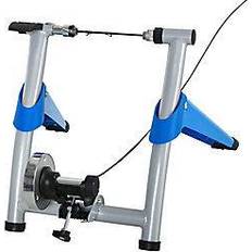 Máquinas de Fitness Homcom Steel 8-Level Indoor Stationary Bike Trainer Frame Blue