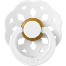 Bibs sut i naturgummi, Rund BOHEME White Singlepack 2 6-18 mdr