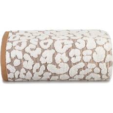 Allure Pair of Leopard Print Bath Towel White