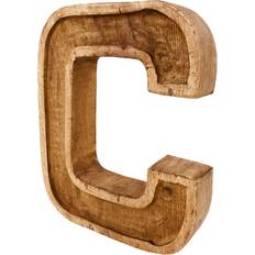 Best Facade Numbers Geko Hand Carved Wooden Embossed Letter C