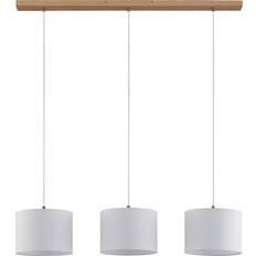 Lindby Lampade a Sospensione Lindby Imarin 3 Luci Bianco Legno Chiaro Lampada a Sospensione