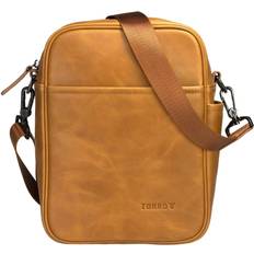 Aftagelig skulderrem - Ensfarvet - Opbevaring til laptop Skuldertasker Torro Leather Crossbody Bag - Tan