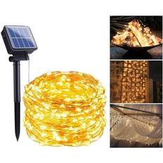 Or Guirlandes Lumineuses INF LED Loop with Solar Cell Guirlande Lumineuse 100 Lampes