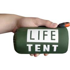 Tents Go Time Gear Life Tent Emergency Survival Shelter 2 Person Tube Tent Waterproof Windproof Thermal Includes Survival Whistle Paracord Rope & Portable Lightweight Nylon Stuff Sack Green