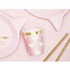 PartyDeco 6 Bicchieri Signorina Gatto (Mademoiselle Chat)