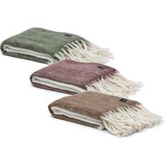 Kosta Linnewäfveri ullpläd Filt Beige, Brun, Röd, Natur, Grön