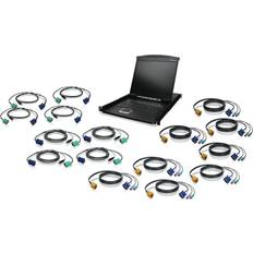 IOGEAR GCL1916KIT 16-Port 19' LCD KVM Drawer Kit with PS/2 and USB KVM Cables