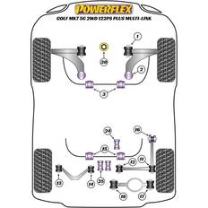 Plus plus bilar Powerflex Volkswagen Golf MK7 5G 4WD Fram bärarm Bak bussning