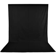Neewer 1,8 x 2,8 m fotostudio 100 % ren muslin vikbar bakgrund för fotografering, video och TV (svart)
