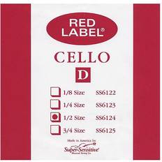 Super Sensitive Super Sensitive Red Label Cello D String 1/2