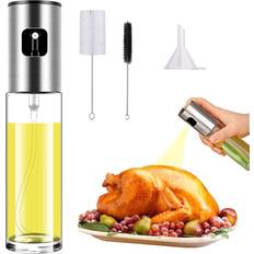 Silver Oil- & Vinegar Dispensers Oil Spritzer Mister Air Fryer Cooking Oil- & Vinegar Dispenser 3.4fl oz