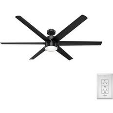 Fans Hunter Solaria 72 Integrated Matte Black Ceiling Fan with Light Kit