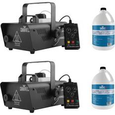 Party Machines CHAUVET DJ Hurricane 1200 Fog Machine (2 Pack) Fog Smoke Juice Fluid (2 Pack)