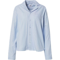 Dame Nattøy JBS Long Sleeved Nightshirt - Blue/White Stripe