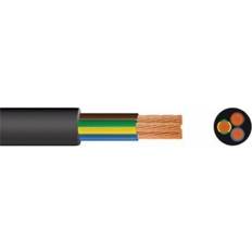 Bleu Attaches-câbles Zexum 2.5mm 3 Core Rubber Flex Cable Black Round 3183TRS 50 Meter