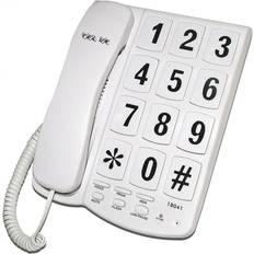 TEL UK Big Button Telephone New Yorker White