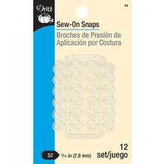 Snap Fasteners Dritz 12 Clear Sew-On Snaps 1/4"