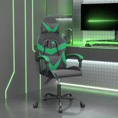 Verde Sedie da gioco vidaXL Sedia da Gaming Girevole Nera e Verde in Similpelle