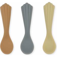 Konges Sløjd Silicone Clam Spoons 3-pack Beach Blue