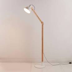 Lindby Gulvlamper & Havelamper Lindby Shivanja White/Ash Gulvlampe 146cm