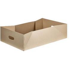 Papkasse 575x375x169 mm med Håndtag Massiv pap bund Brun,25 stk/bnt (25 stk
