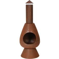 Ambiance Chimenea Con Tubo Ambient Color Óxido 110 Cm Progarden