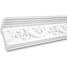 Moulure et Menuiserie Profhome Corniche 150163 Moulure Décorative Style Rococo-Baroque Blanc 2 m
