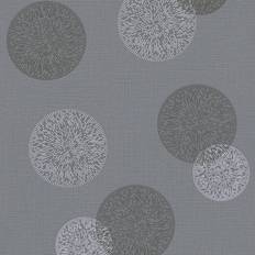  347713-GU Graphic wallpaper wall matt grey 5.33 m2 (57 ft2)