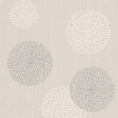  937912-GU Graphic wallpaper wall matt beige silver 5.33 m2 (57 ft2)