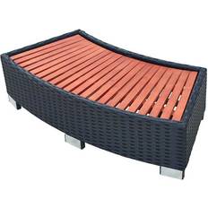 Outdoor Stairs vidaXL Spatrin I Polyrattan 92 x 45 x 25 cm Sort
