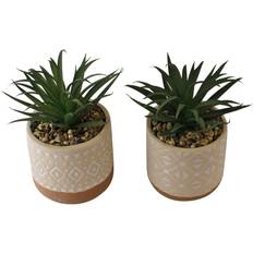 Succulents Set of 2 Faux Succulents Pots