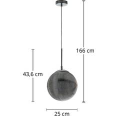 Grigio Lampade a Sospensione ECO-Light E27 60 W Grigio Fumo, Cromo Lampada a Sospensione