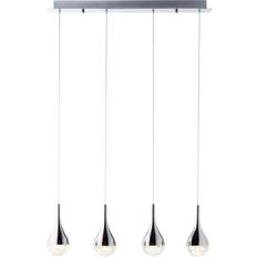 Brilliant Linear Silver Pendellampa 70cm