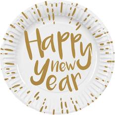 Nytår Engangstallerkner Boland Tallerkner Happy New Year 23cm