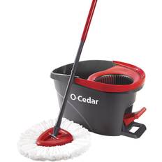 O-Cedar Easywring Spin Mop and Bucket System Gray/Red