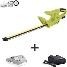 Sun joe battery Sun Joe 24-Volt Cordless Handheld Hedge Trimmer Kit