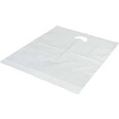 Bærepose 370x450/40 mm 40 my LDPE med 50% Genbrugsplast Hvid, 500 stk/krt