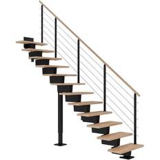 Straight Stairs Dolle Dubai Ligeløb Sort 9005-DESIGN-Olieret Bøg 90-13