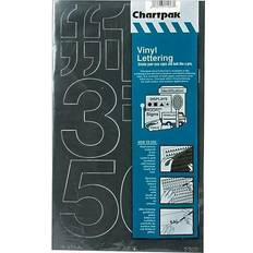 Chartpak Vinyl Numbers, 3"H, 16/ST, Black