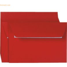 Buste Clairefontaine 5586C Pacco da 20 Buste Autoadesive C6 11,4x16,2cm 120g Ribes Rosso