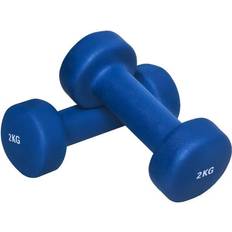 Gorilla Sports Haltères en néoprène-2x2kg, Antidérapant Paire d'haltères, Poids, Gymnastique, Musculation, Entraînement, Fitness Bleu