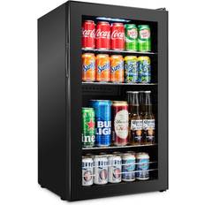 Bar with mini fridge 126 Can Mini Bar Cooler Black