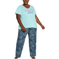 Avenue Women Pajamas Avenue Print 3 Piece Sleep Set