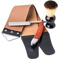 Straight razor kit Straight Razor Barber Razor Straight Edge Razor navaja de barbero Straight Razor Kit Professional Shaving Razor with Strop Shaving Brush Leather Strop